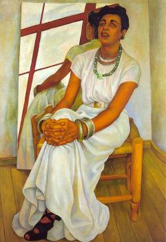 Diego Rivera : Portrait of Lupe Marin,Retrato de Lupe Marin